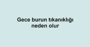 gece-burun-tikanikligi-neden-olur